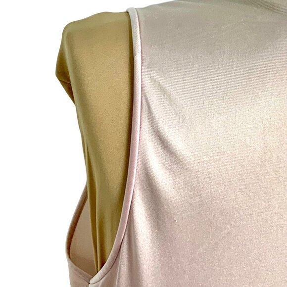 Vintage 70s Vanity Fair Pink Tricot Nylon Embroidered Floral Nightgown Size 36 - Picture 7 of 9